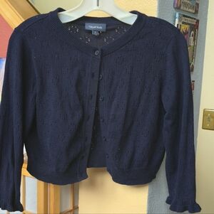 Modcloth Navy Crop Cardigan Size Small